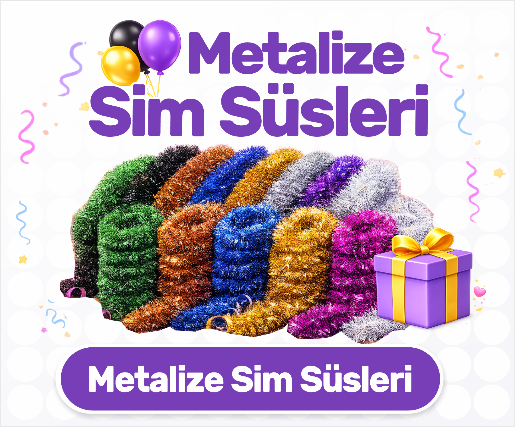Metalize Sim Süsleri