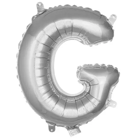G- HARF 16 İNC GÜMÜŞ RENK BALON 36 CM - Toptan Parti Malzemesi
