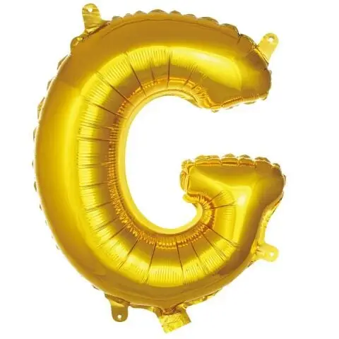 G- HARF 16 İNC GOLD RENK BALON 36 CM - Toptan Parti Malzemesi