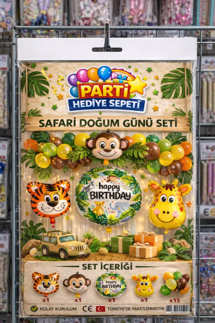 Safari Doğum Günü Seti toptan parti malzemesi