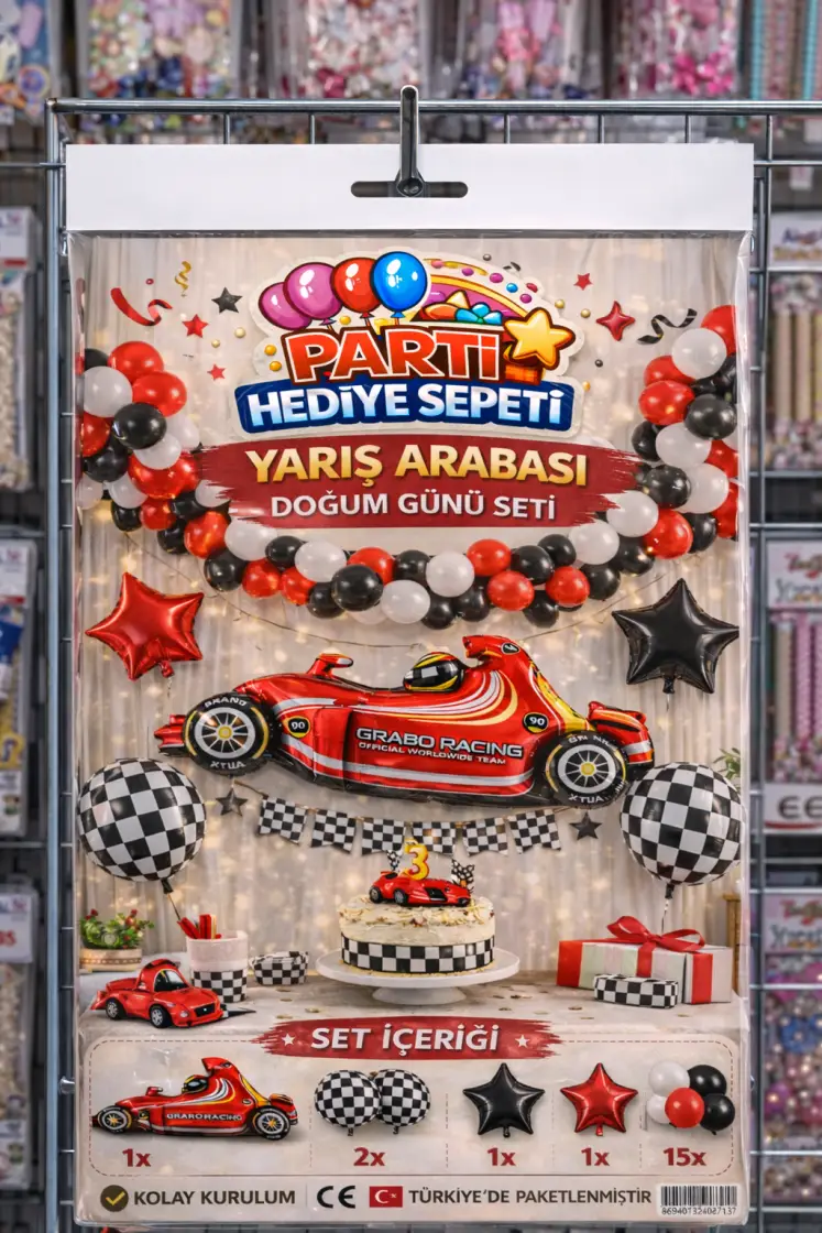 Yarış Arabası Doğum Günü Seti toptan parti malzemesi