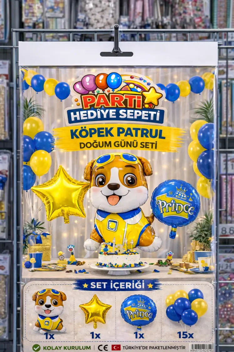 Köpek Patrul Doğum Günü Seti toptan parti malzemesi