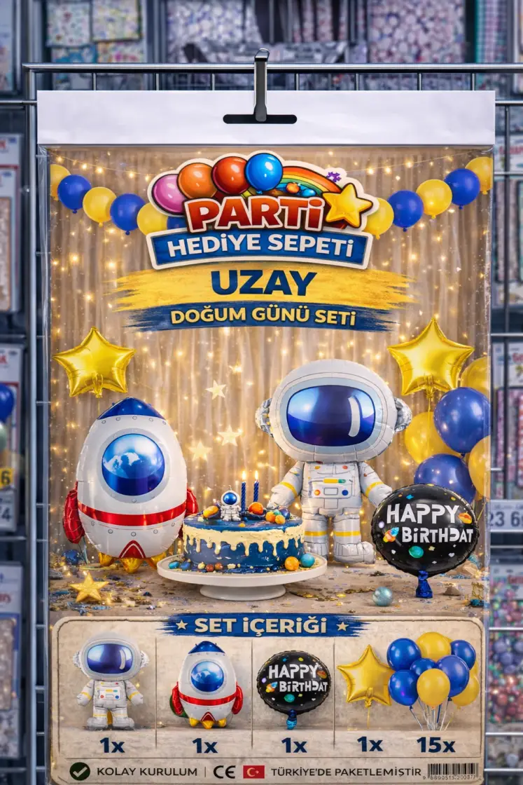 Uzay Doğum Günü Seti toptan parti malzemesi