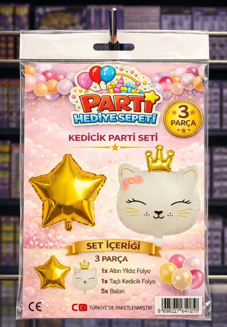 Kedicik Mini Parti Seti toptan parti malzemesi