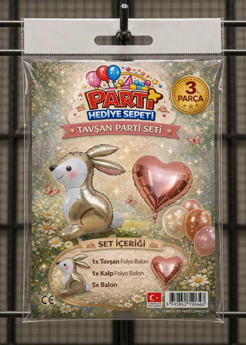 Tavşan Temalı Mini Parti Seti toptan parti malzemesi