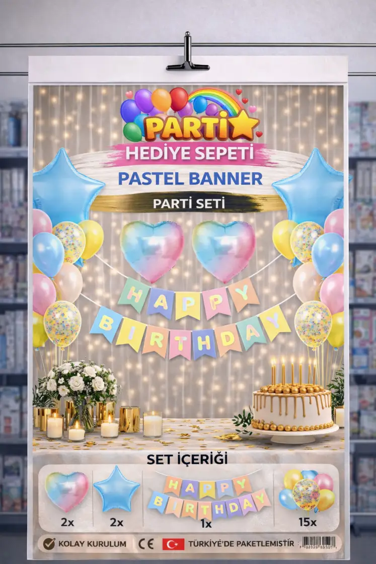 Renkli Banner Parti Seti toptan parti malzemesi