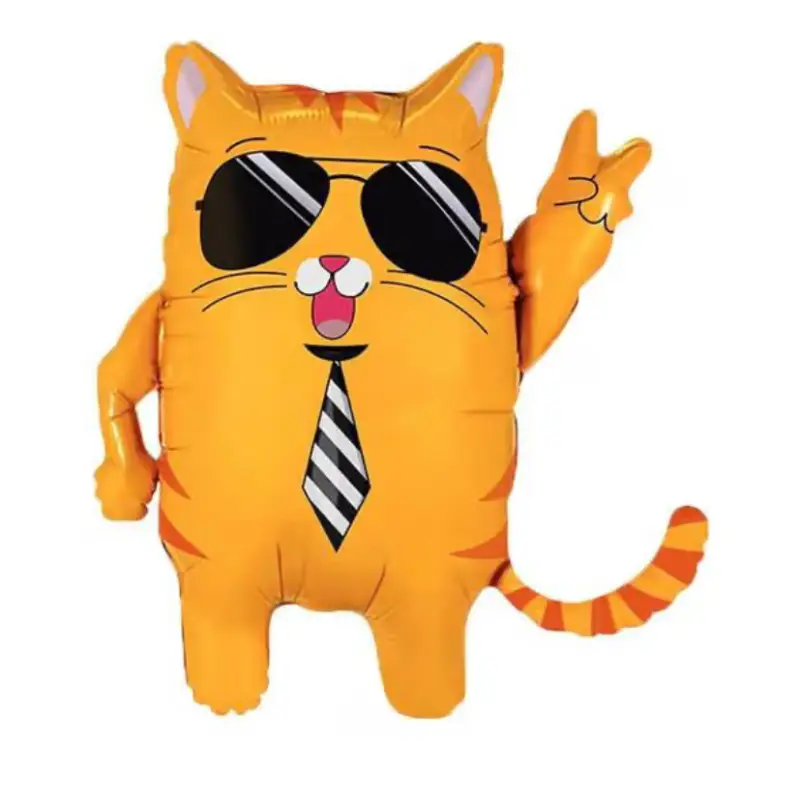 Gözlüklü Kedi Folyo toptan parti malzemesi