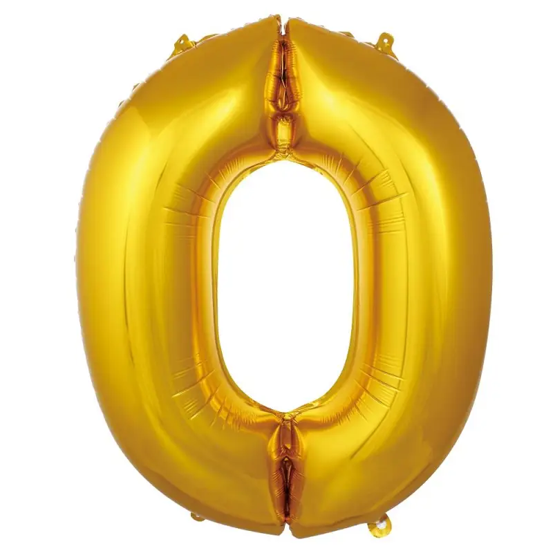 34" Rakam Folyo  ( 0 ) Gold Renk toptan parti malzemesi