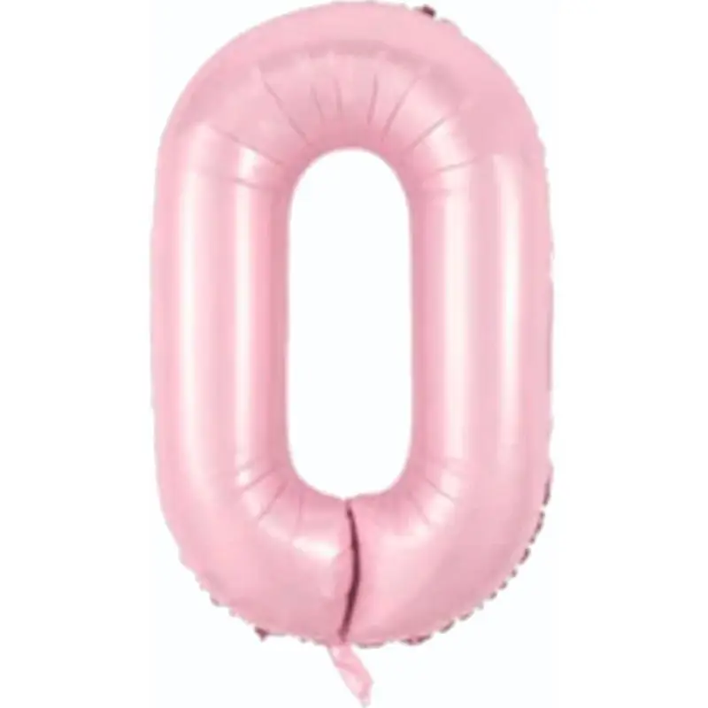 34" Rakam Folyo  ( 0 ) Pembe Renk toptan parti malzemesi