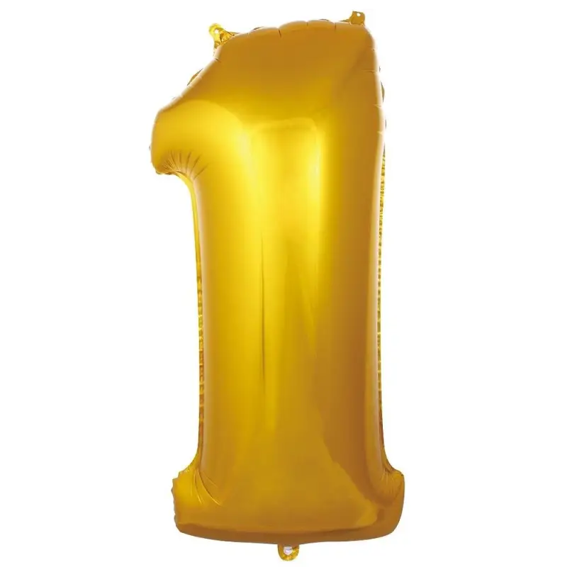 34" Rakam Folyo  ( 1 ) Gold Renk toptan parti malzemesi