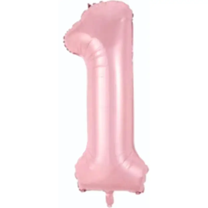 34" Rakam Folyo  ( 1 ) Pembe Renk toptan parti malzemesi