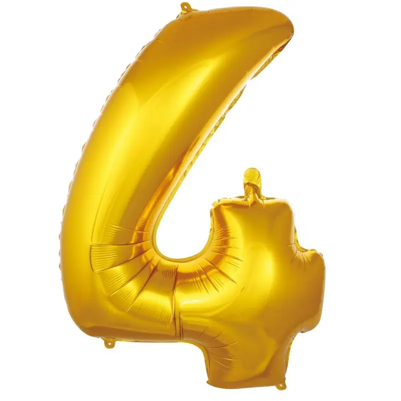 34" Rakam Folyo  ( 4 ) Gold Renk toptan parti malzemesi