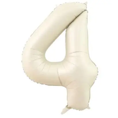 34" Rakam Folyo  ( 4 ) Krem Renk toptan parti malzemesi