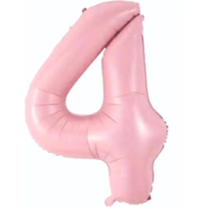 34" Rakam Folyo  ( 4 ) Pembe Renk toptan parti malzemesi