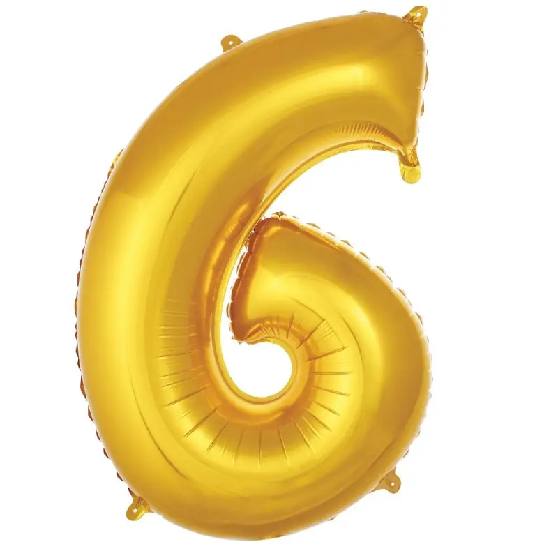 34" Rakam Folyo  ( 6 ) Gold Renk toptan parti malzemesi