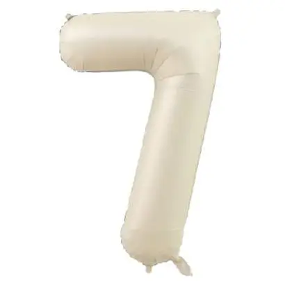 34" Rakam Folyo  ( 7 ) Krem Renk toptan parti malzemesi