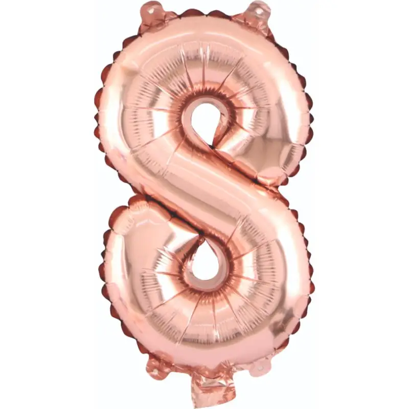 34" Rakam Folyo  ( 8 ) Rose Gold Renk toptan parti malzemesi