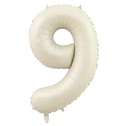 34" Rakam Folyo  ( 9 ) Krem Renk toptan parti malzemesi
