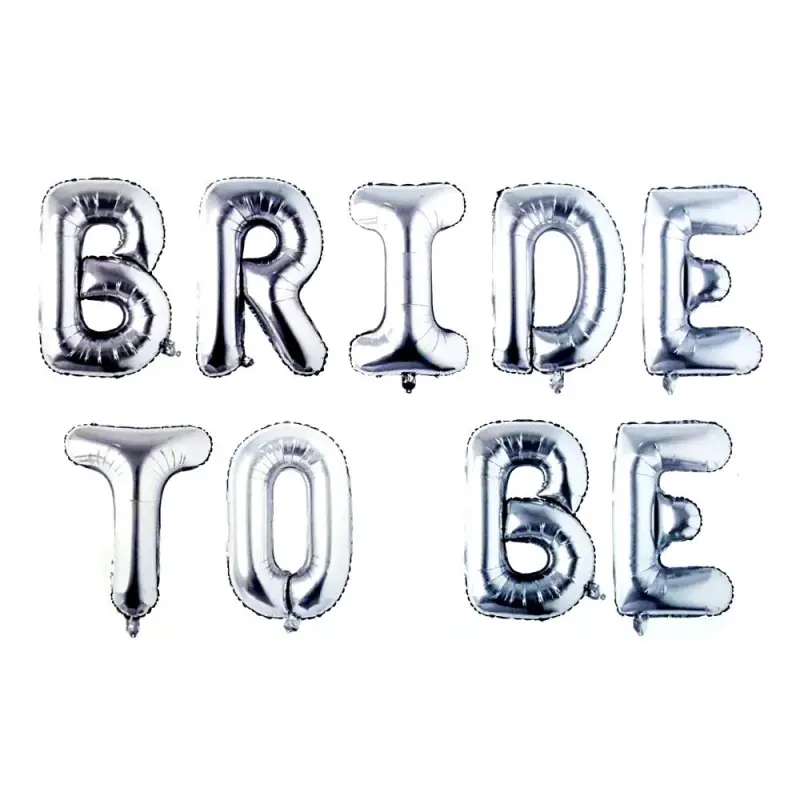 16'' Bride To Be Gümüş Folyo toptan parti malzemesi