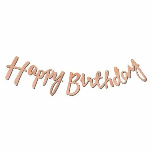Kaligrafi Banner (Rose) Happy Birthday toptan parti malzemesi