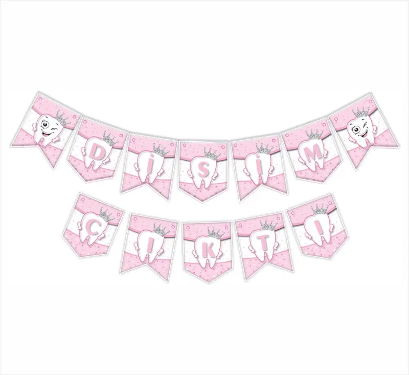 Pembe Dişim Çıktı Banner toptan parti malzemesi