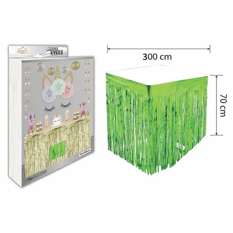 MASA ETEĞİ YEŞİL 300*70 CM toptan parti malzemesi
