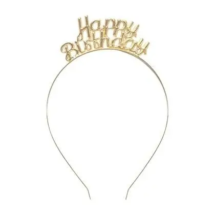 METAL TAÇ HAPPY GOLD toptan parti malzemesi
