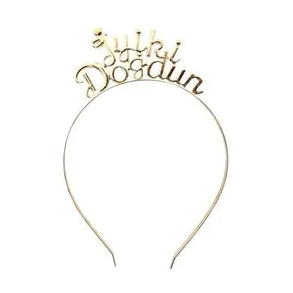METAL TAÇ İYİKİ DOĞDUN GOLD toptan parti malzemesi