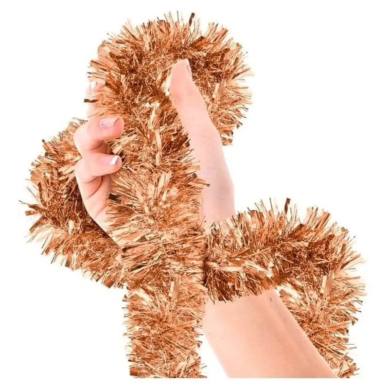 2 MT METALİZE ROSEGOLD SİM SÜS 6,5cm toptan parti malzemesi