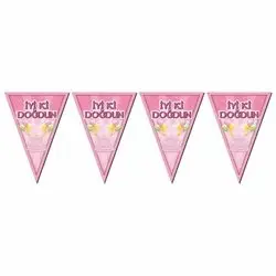 ÜÇGEN FLAMA PEMBE İYİ Kİ DOĞ. toptan parti malzemesi