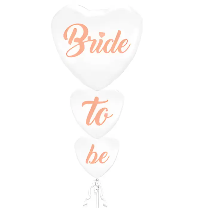 Bride To Be Dikine Kalp Folyo toptan parti malzemesi