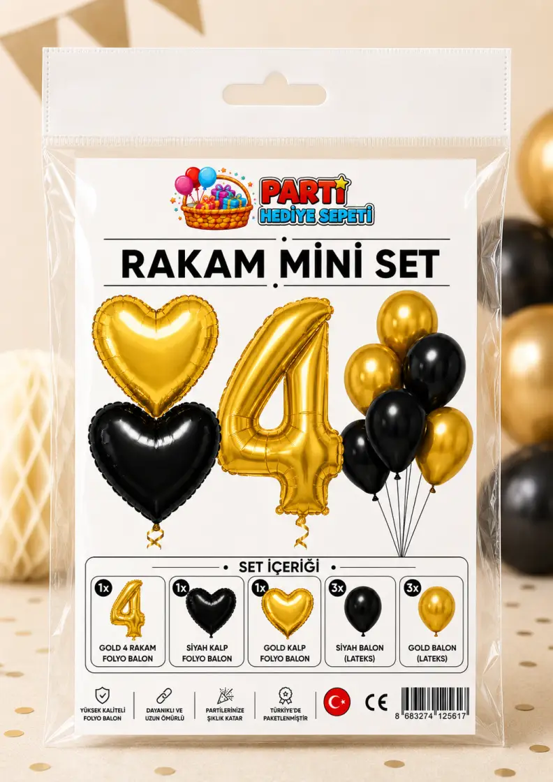 Gold Rakam Mini Parti Seti (4)