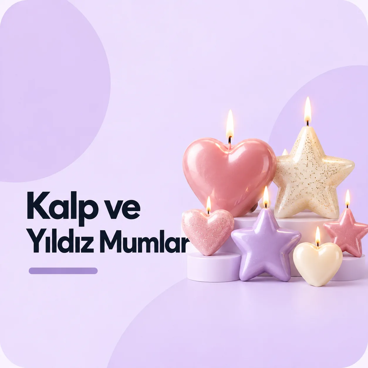 Kalp ve Yıldız Mumlar