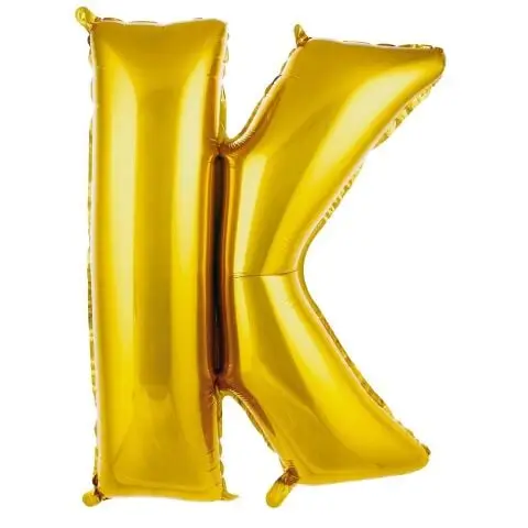 K- HARF 34 İNC GOLD RENK BALON 76 CM - Toptan Parti Malzemesi