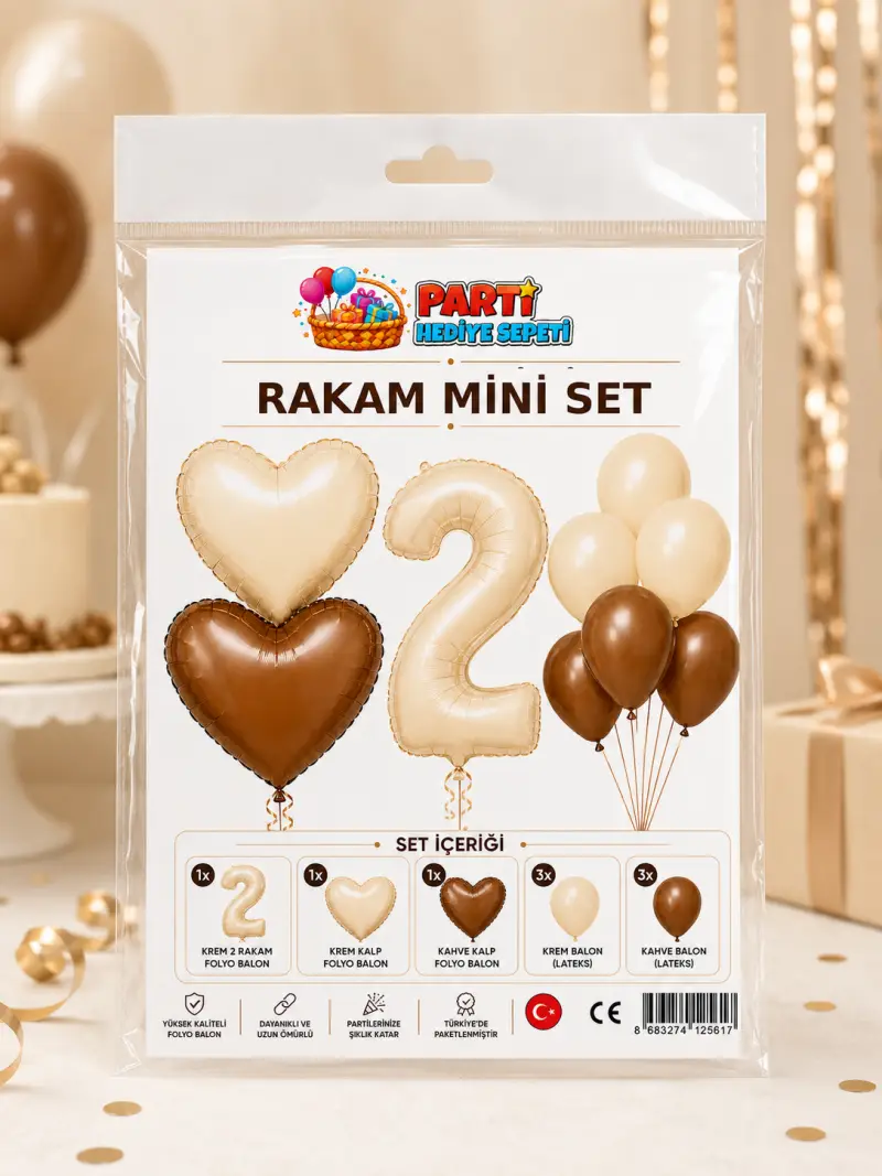 Krem Rakam Mini Parti Seti (2)