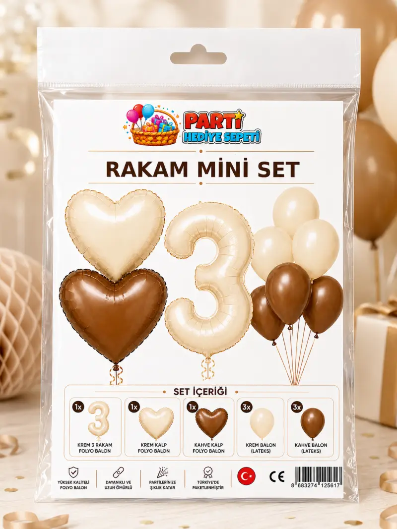 Krem Rakam Mini Parti Seti (3)