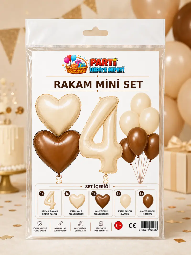 Krem Rakam Mini Parti Seti (4)