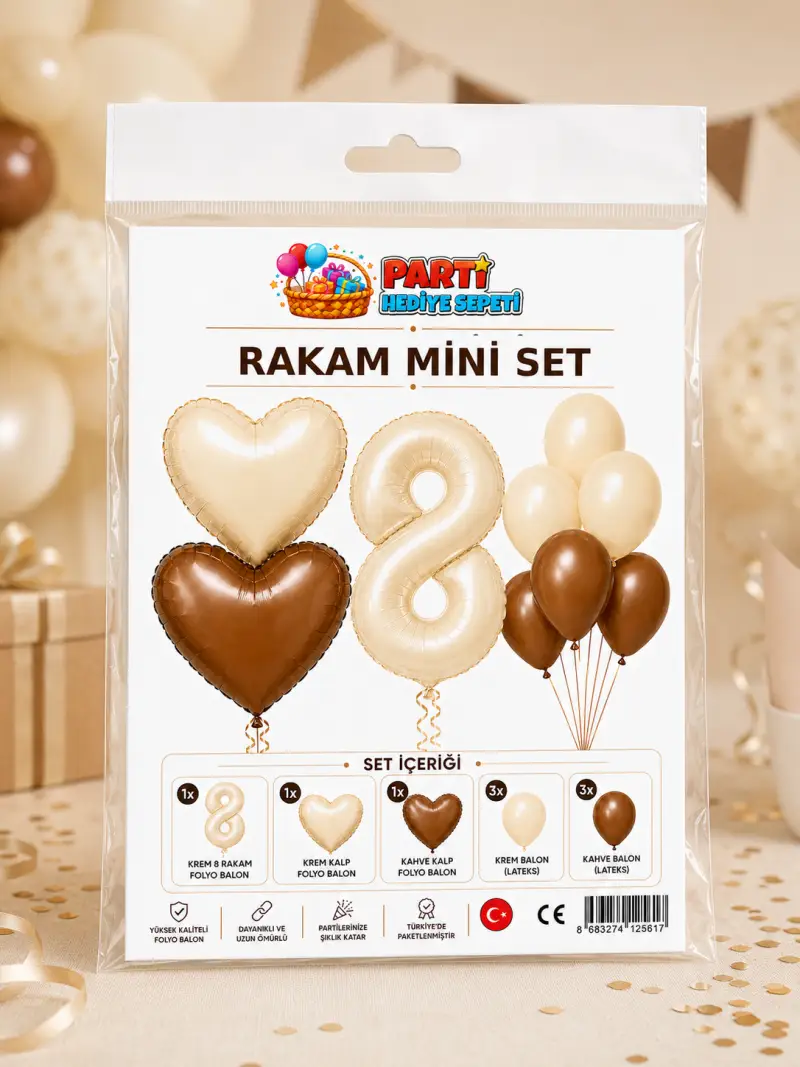 Krem Rakam Mini Parti Seti (8)