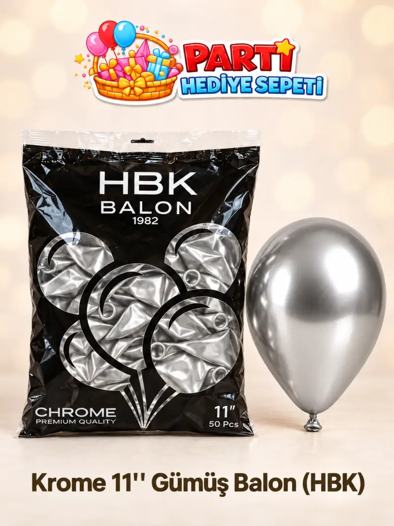 Krome 11" Gümüş Balon (HBK)