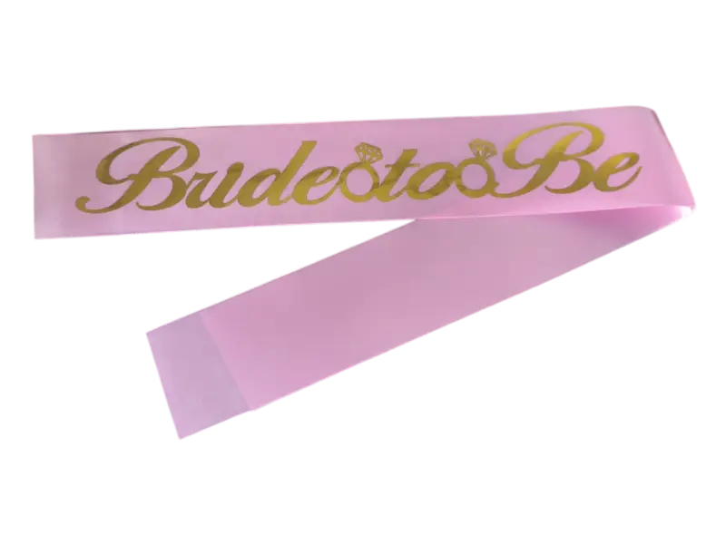 KUŞAK BRİDE TOBE ŞEKER PEMBE GOLD - Toptan Parti Malzemesi