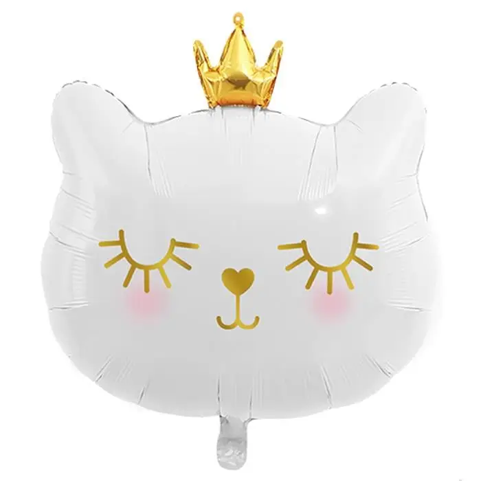 Taçlı Kedicik Folyo - Toptan Parti Malzemesi