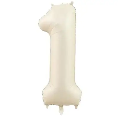 34" Rakam Folyo  ( 1 ) Krem Renk - Toptan Parti Malzemesi