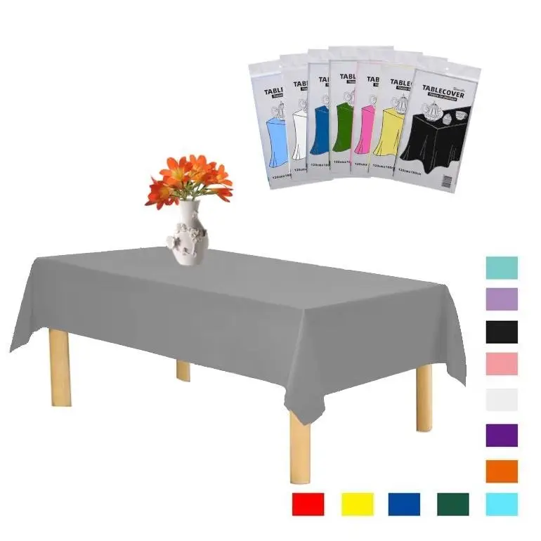 PLASTİK GÜMÜŞ MASA ÖRTÜSÜ 120*180cm - Toptan Parti Malzemesi