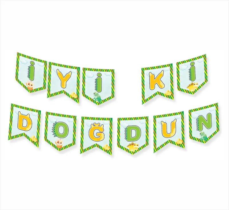 Dinazor Zikzak Banner - Toptan Parti Malzemesi