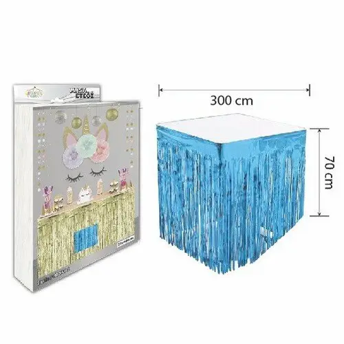 MASA ETEĞİ MAVİ 300*70 CM - Toptan Parti Malzemesi