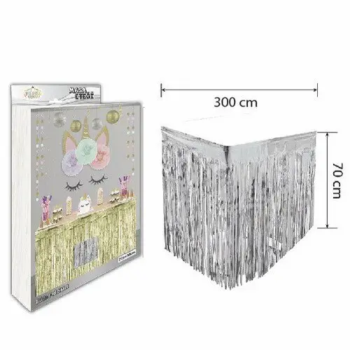 MASA ETEĞİ SİLVER 300*70 CM - Toptan Parti Malzemesi
