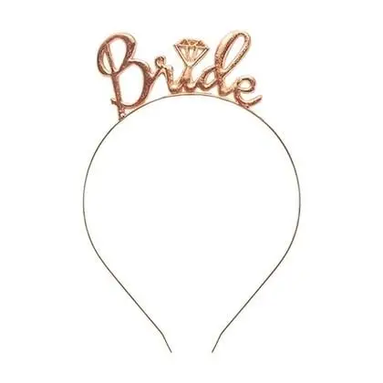 METAL TAÇ BRİDE ROSE GOLD - Toptan Parti Malzemesi