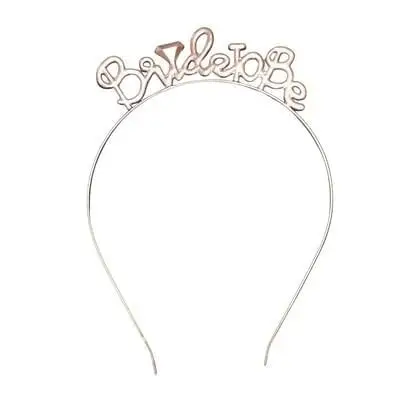 METAL TAÇ BRİDE TOBE ROSE GOLD - Toptan Parti Malzemesi