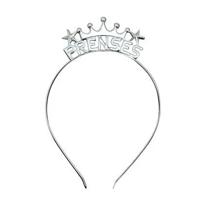 METAL TAÇ PRENSES GÜMÜŞ - Toptan Parti Malzemesi