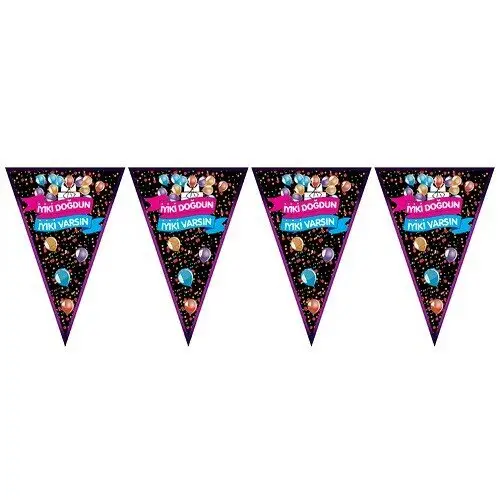 ÜÇGEN FLAMA İYİ Kİ DOĞDUN İYİ Kİ VARSIN - Toptan Parti Malzemesi